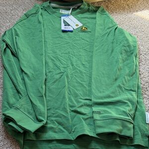 John Deere Green Long Sleeve Shirt with Logo